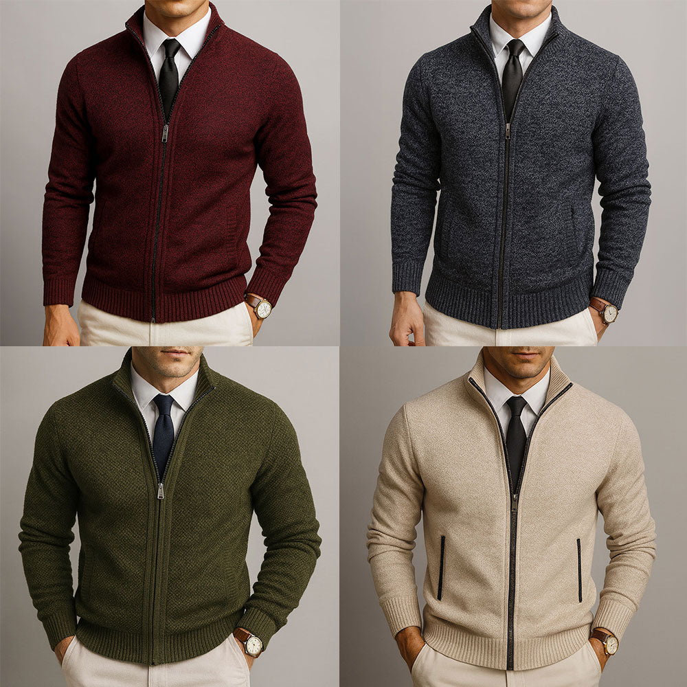 Bennett – Men’s Zip-Up Merino Wool Cardigan