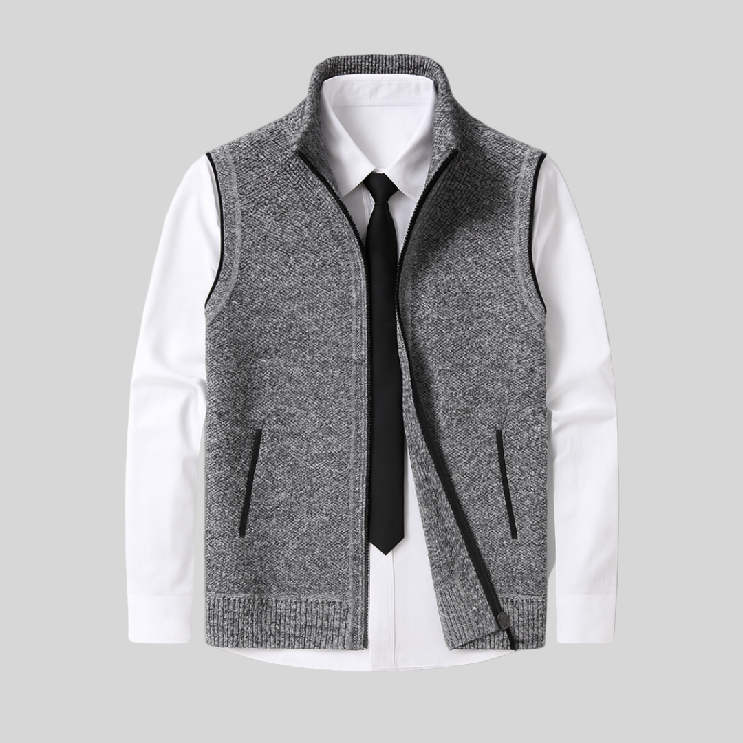 Luigi | Wool Zip Layer Cardigan
