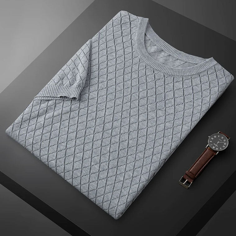 Reed – Diamond-Pattern Summer T-Shirt