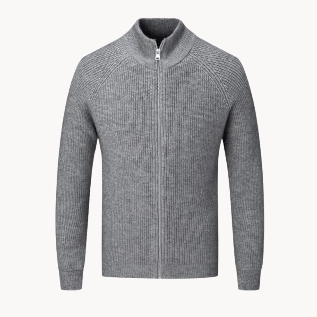Giorgio – Minimalist Zip-Up Cardigan