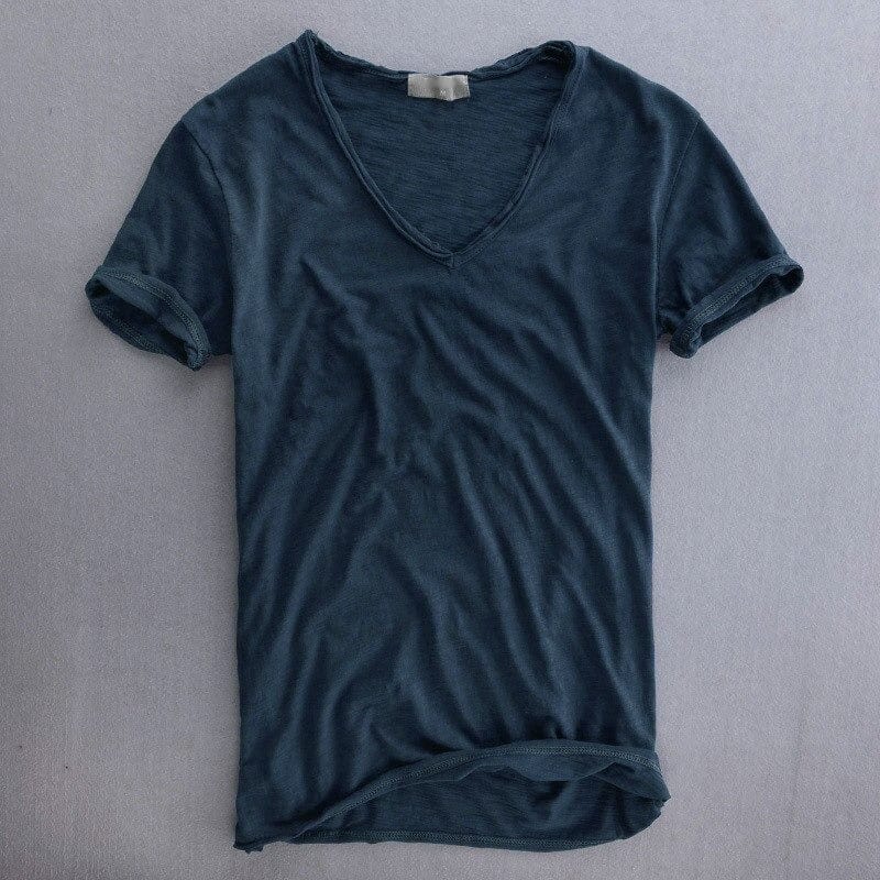 Beau - Lightweight V-Neck Cotton T-Shirt