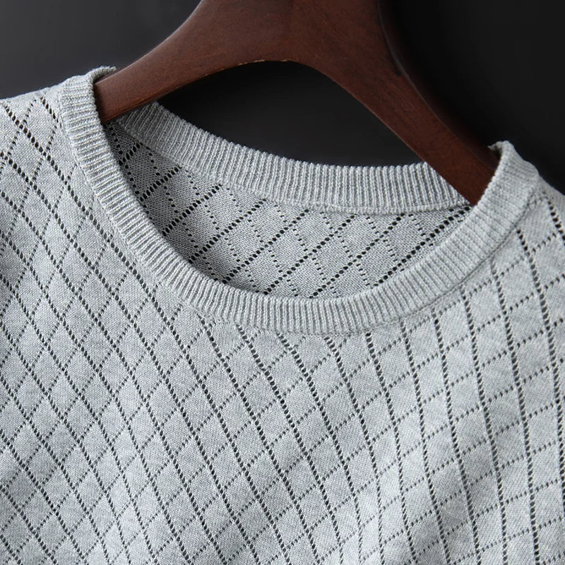 Reed – Diamond-Pattern Summer T-Shirt