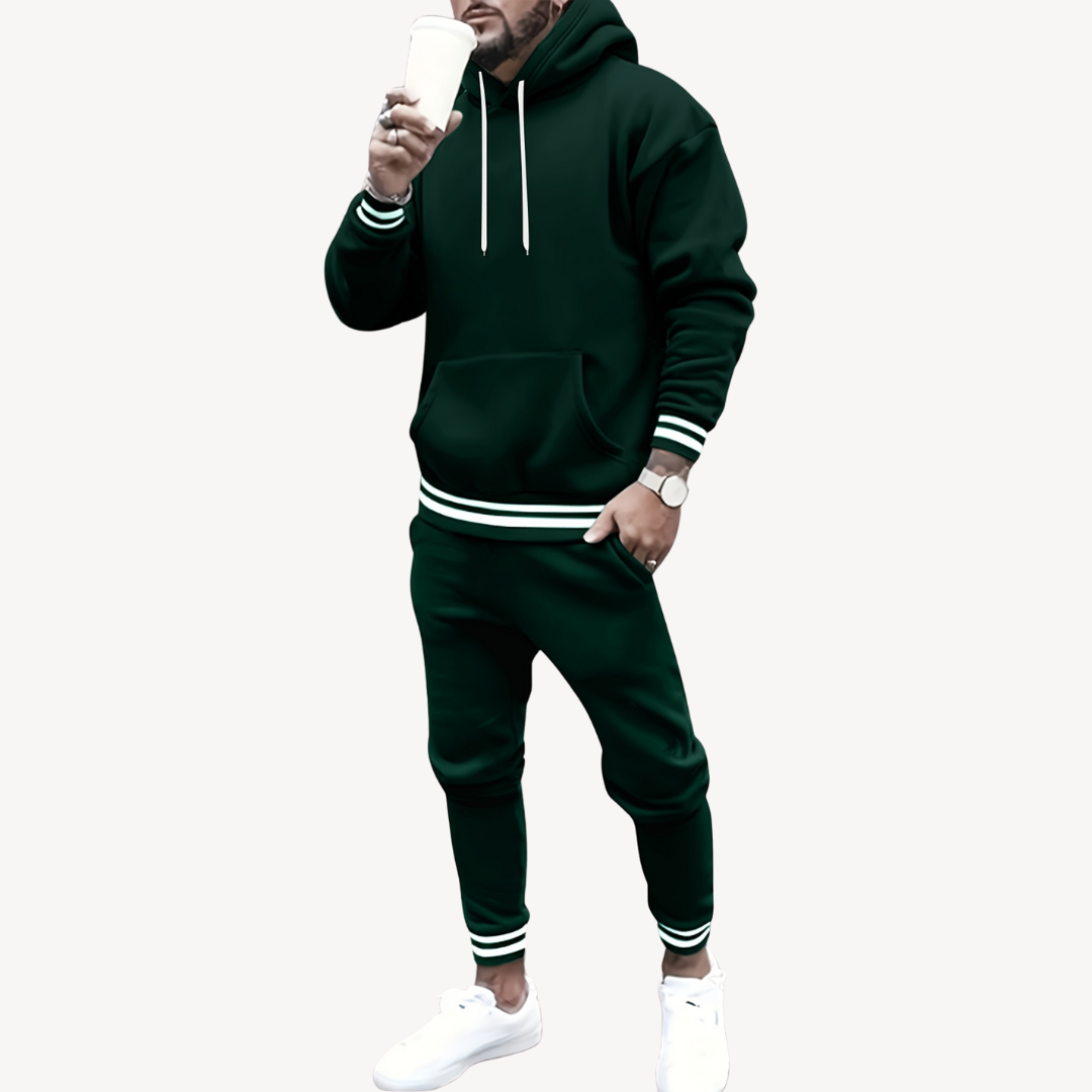 Jarvis – Striped Hoodie & Jogger Tracksuit Set
