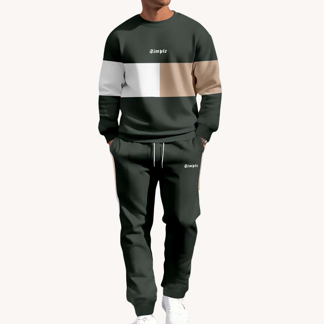 Lawson – Colorblock Crew Neck Sweatshirt & Jogger Set