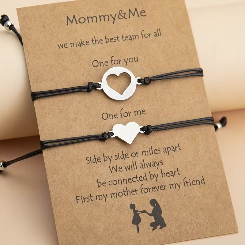 Aurora – Mommy & Me Heart Bracelet Set