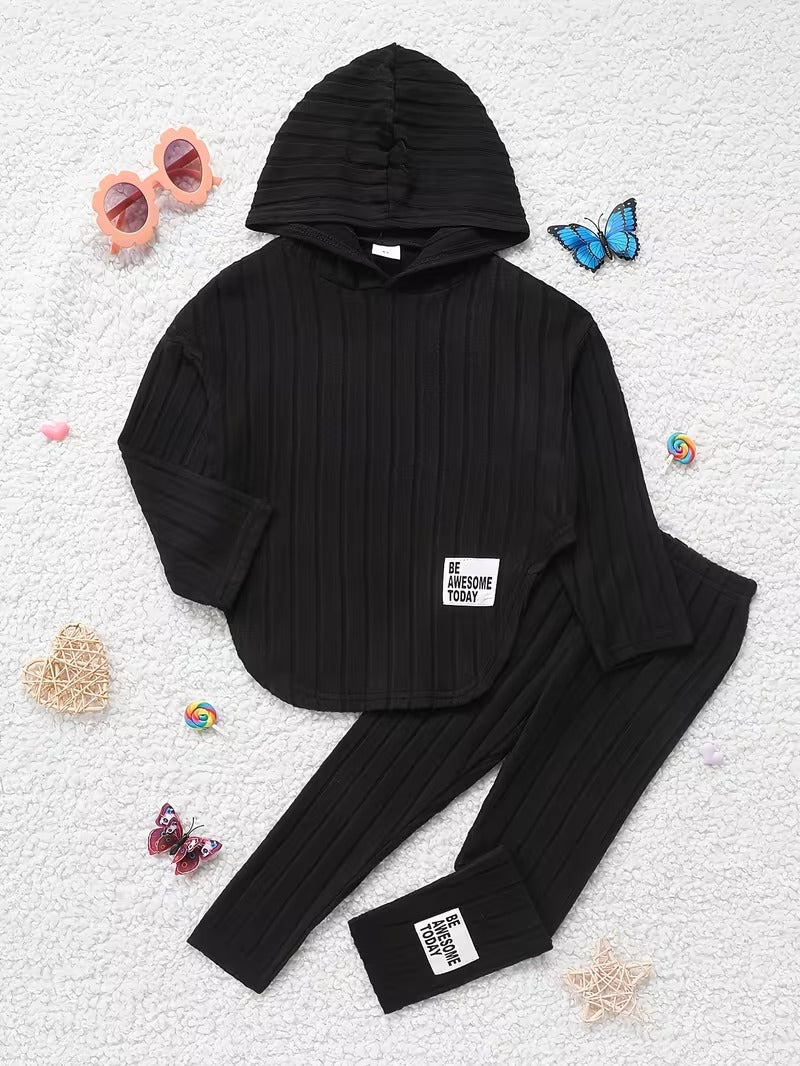 Ella – Girls’ Hooded Long-Sleeve Two-Piece Outfit