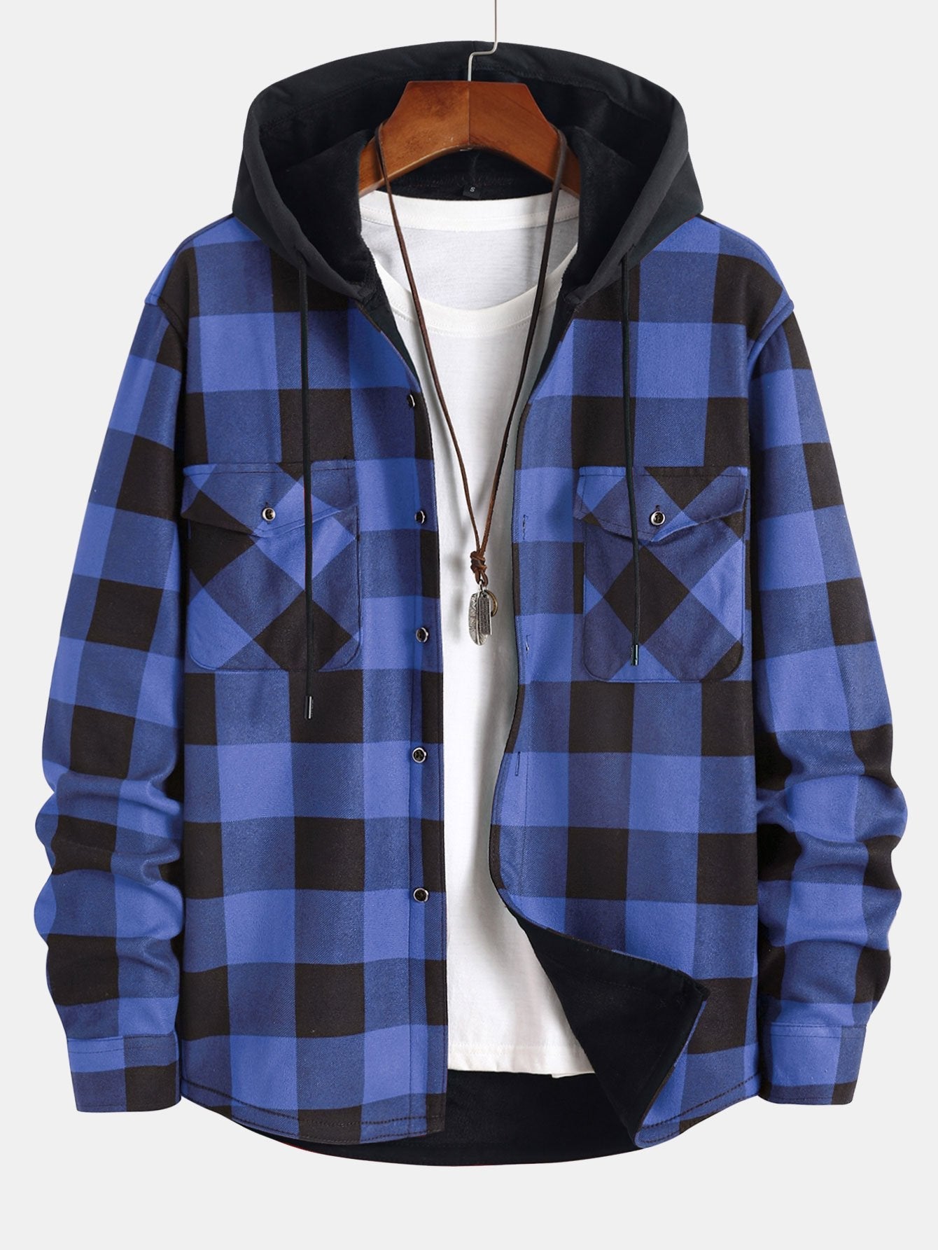 Harrison – Men’s Fleece-Lined Flannel Hooded Shirt