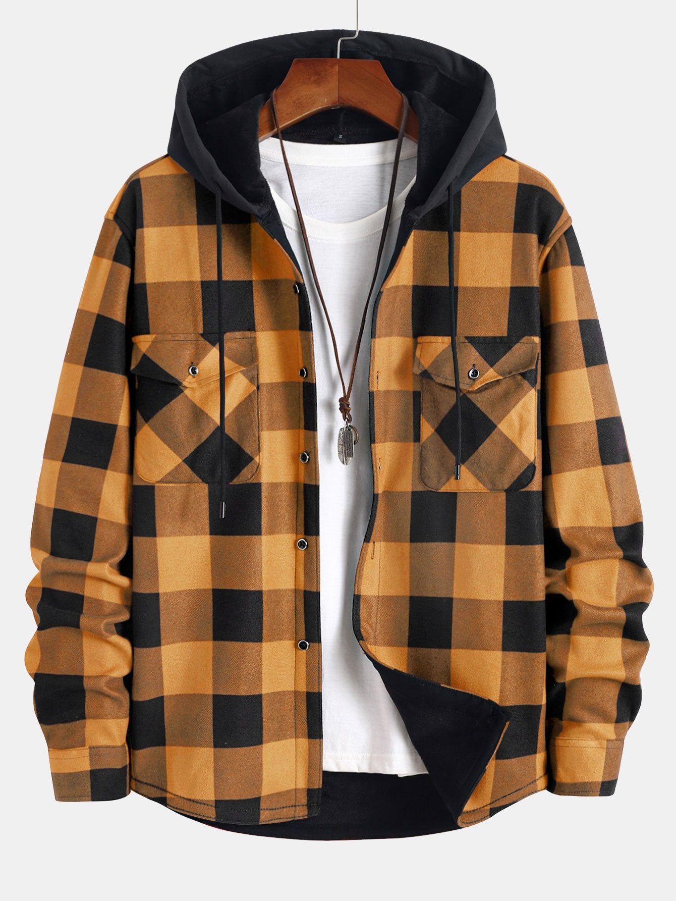 Harrison – Men’s Fleece-Lined Flannel Hooded Shirt