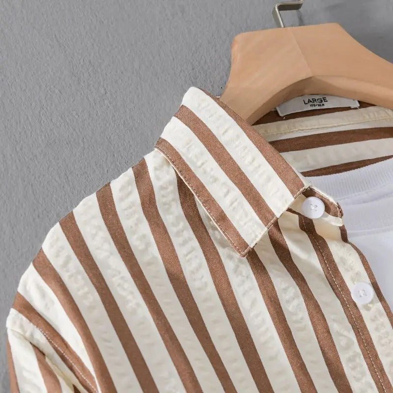 Finlo – Men’s Timeless Striped Cotton Shirt