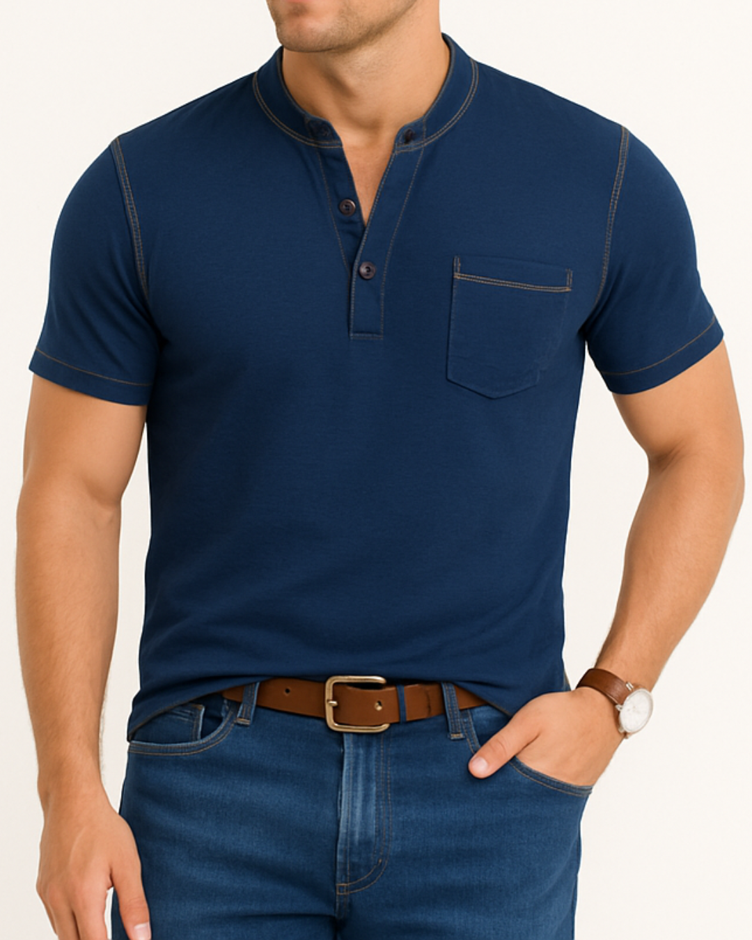 Giordano – Elegant Henley Polo