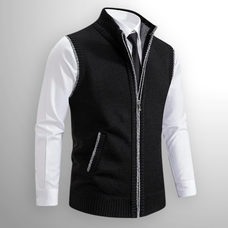 Tarquin – Men’s Wool Blend Full-Zip Vest